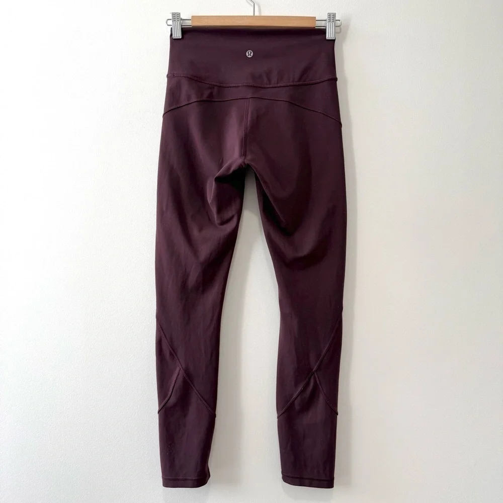 Lululemon In Movement Leggings 25" Dark Purple Everlux Sz 6 - Picture 4 of 15